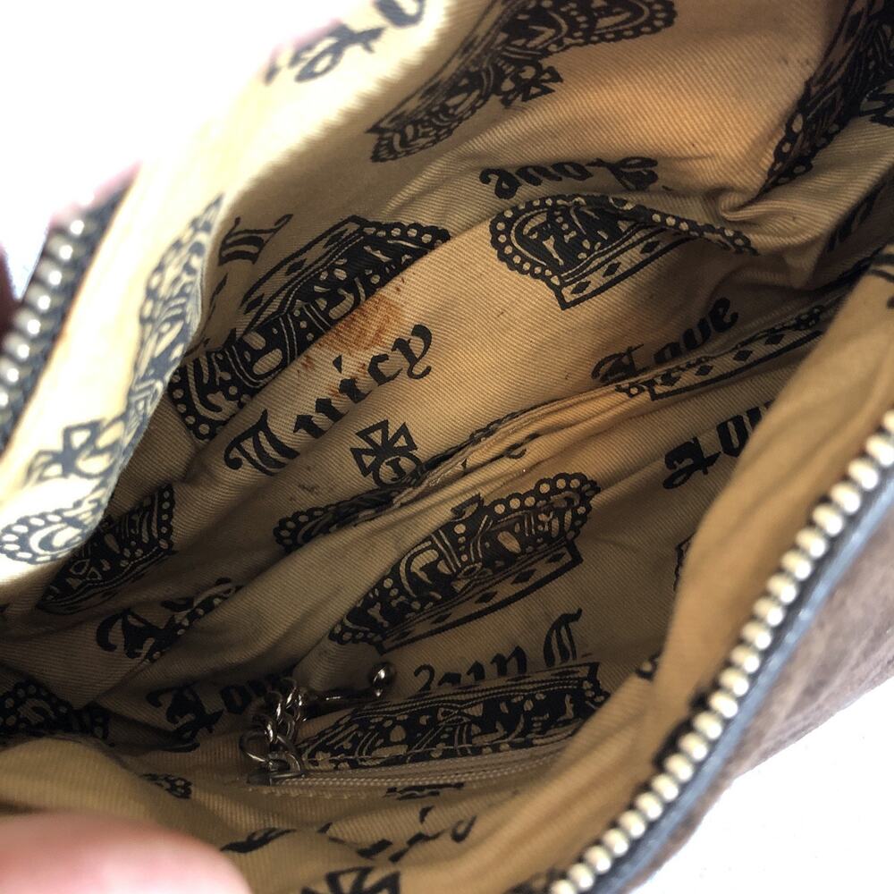 Vtg Brown Juicy Couture Purse Handbag Bag Velour Terry Cloth Juicy City Girl Y2K - Picture 10 of 10